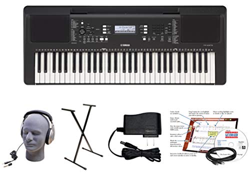 Yamaha PSR-E373 EPY 61-Key Educational Keyboard Pack with Stand & Headphones