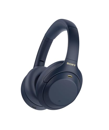 Sony WH-1000XM4 Wireless Premium Noise Canceling Overhead Headphones with Mic for Phone-Call and Alexa Voice Control, Midnight Blue WH1000XM4