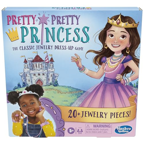 Pretty Pretty Princess Board Game, Classic Jewelry Dress-Up Games for Kids, Family Games for 2-4 Players, Kids Board Games, Ages 5 and Up