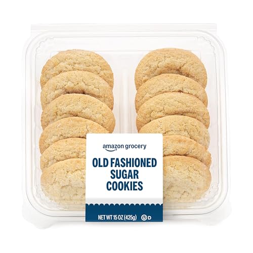 Amazon Grocery, Old Fashioned Sugar Cookies, Frozen, 15 Oz, 12 Ct (Previously Amazon Fresh, Packaging May Vary)
