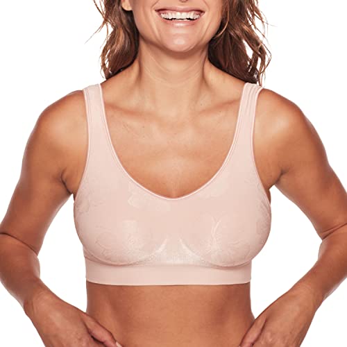 Bali Womens Comfort Revolution Wireless Bra, Comfortflex Fit Full-coverage Wirefree Full Coverage Bra, Sandshell Tropic, X-Large US