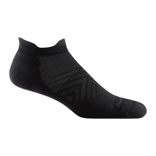 Darn Tough Vermont Men's Run No Show Tab Ultra-Lightweight with Cushion Sock (Style 1039) - Black, Large