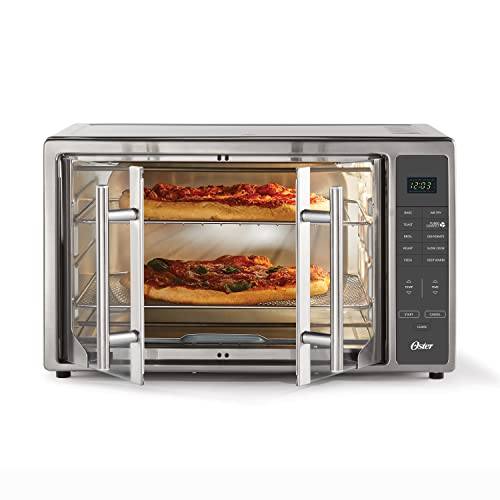 Oster Air Fryer Oven 10-in-1 Countertop Toaster Oven with XL Capacity & French Doors, Stainless Steel
