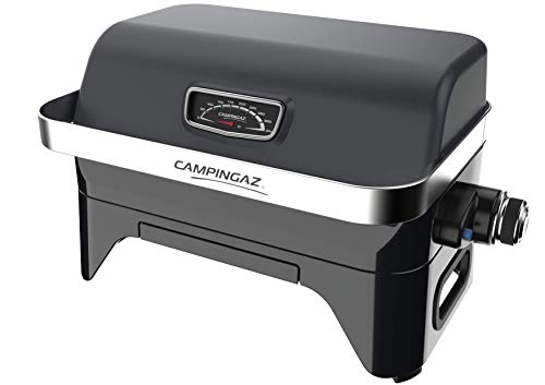 🔥 STARKER PREIS (-40%) Campingaz Attitude2go R Gasgrill, Tischgrill mit geringem Rauch, tragbarer Balkongrill, Campinggrill, mit Deckel, Thermometer und Gusseisen-Grill