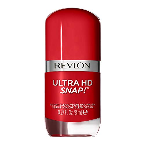 Revlon Ultra HD Snap Nail Polish, Long Lasting Vegan Formula, Quick Drying and One-Coat Full Coverage, Cherry On Top, 8 ml