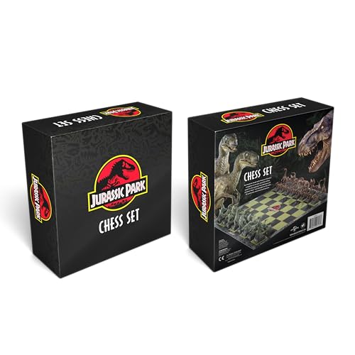 The Noble Collection Jurassic Park Chess SetElbow Room Games Chess Teacher Set - Educational Chess Board with Movement 