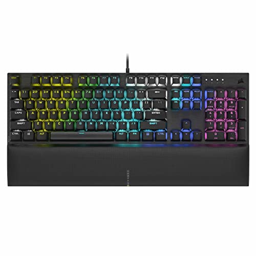 Corsair K60 RGB PRO SE Aluminum Frame Mechanical USB 3.0 or 3.1 Type-A Gaming Keyboard with Cherry Mechanical Keyswitches - Black