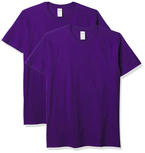 Gildan Adult Softstyle Cotton T-Shirt, Style G64000, Multipack, Purple (2-Pack), Medium