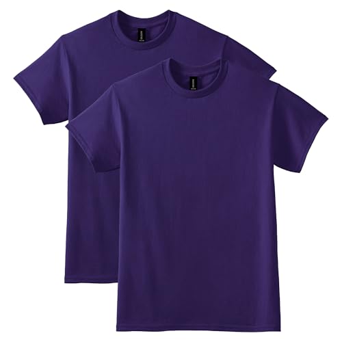 Gildan Unisex Adult Dryblend T-shirt, Style G8000, Multipack, Purple (2-pack), X-Large US