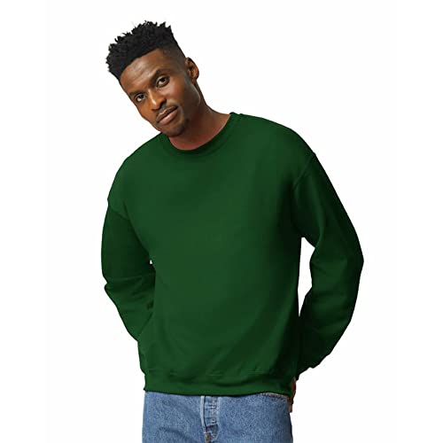 Gildan Adult Fleece Crewneck Sweatshirt, Style G18000, Multipack, Forest Green (1-Pack), Large