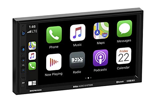 BOSS Audio Systems BVCP9700A Car Stereo - Apple CarPlay, Android Auto, Double Din, 7 Inch Touchscreen, Bluetooth, No CD DVD Player, AM/FM Radio Receiver