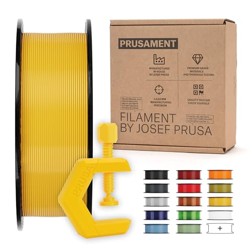 Prusament 3D-Drucker Premium Filament PETG Mango Yellow 1,75 mm – 1kg Spule
