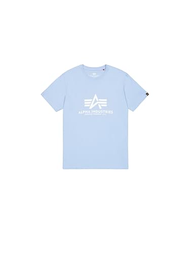 (-40%) Alpha Industries Basic T-Shirt T-Shirt für Herren Light Blue