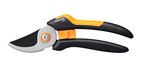 (-20%) Fiskars Bypass-Gartenschere M, Solid, P321, Für frische Äste und Zweige, Antihaftbeschichtet, Edelstahl-Klingen, Länge: 20,1 cm, Schwarz/Orange, 1057162