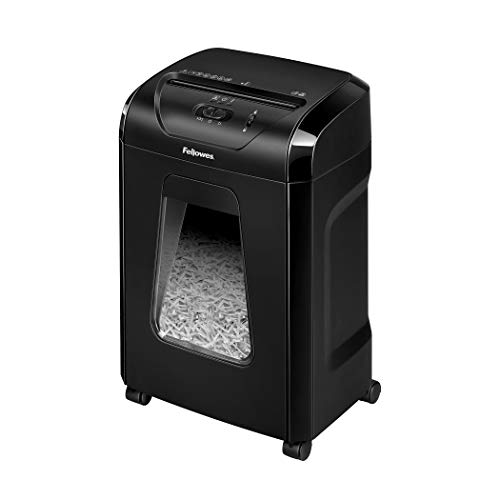 Fellowes Powershred 12 Sheet Cross-Cut Paper Home Office Paper Shredder, 19.50" H x 9.69" W x 13.44" DAm