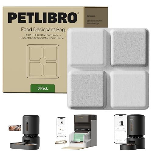 PETLIBRO Pet Food Desiccant Bag, 6 Packs Upgrade Desiccant Packets Keep Cat Food & Dog Food Dry and Fresh, Suitable Model PLAF001, PLAF101, PLAF005, PLAF006, PLAF103, PLAF203