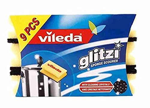 Vileda Glitzi Crystal Sponge, 6+3 Pack