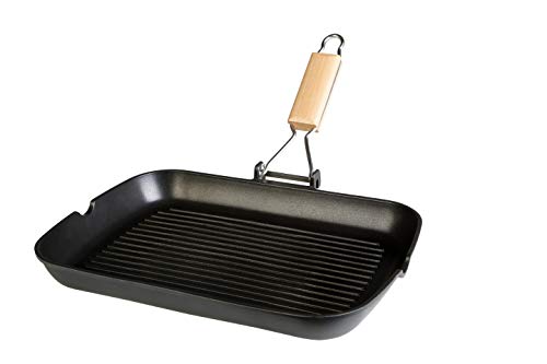 WECOOK! Grill de aluminio fund...do RAYADO ECOSTONE. 34 x 24 cm