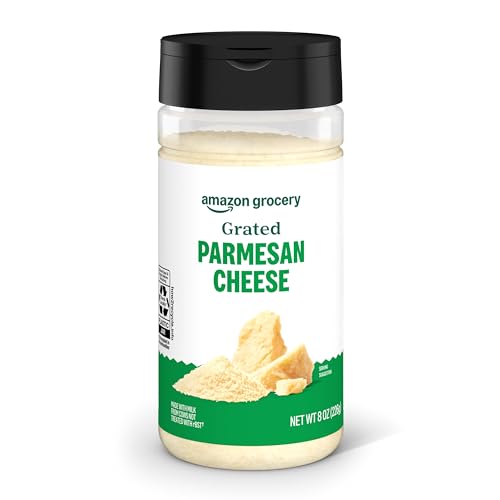 Amazon Grocery, Grated Parmesan Cheese Shaker, 8 Oz (Previously Happy Belly, Packaging May Vary)