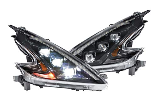 Morimoto XB LED Headlight (LHD), Fits 2008-2020 Nissan 370Z, Plug and Play Housing Upgrade, DOT Approved LED Assembly with Switchback Sequential Turn Signals & UV Coated Lens (1x LF474-ASM)
