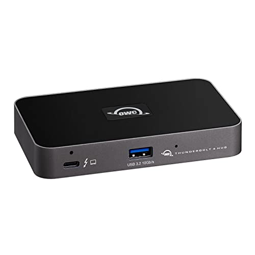 OWC Thunderbolt Hub Docking Station, Grey/Black, Thunderbolt 4, USB-A