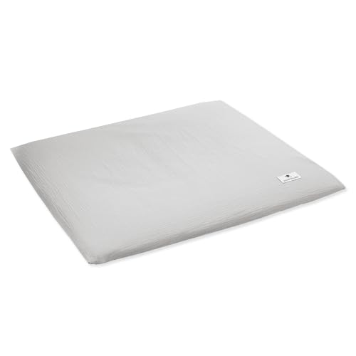 🔥 STARKER PREIS (-39%) Julius Zöllner Überzug für Wickelauflage aus Musselin Baumwolle - Musselin grau Gr. 85/75
