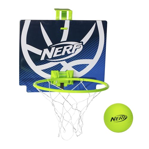 Nerf Nerfoop - The Classic Mini Foam Basketball and Hoop - Hooks On Doors - Indoor and Outdoor Play - A Favorite Since 1972