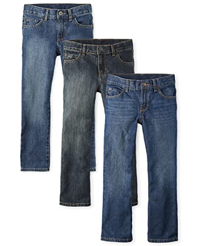 The Children's PlaceBoysMultipack Basic Bootcut Jeans Dark Jupiter/Dustbowl Wash/Med Indigo 3-Pack14