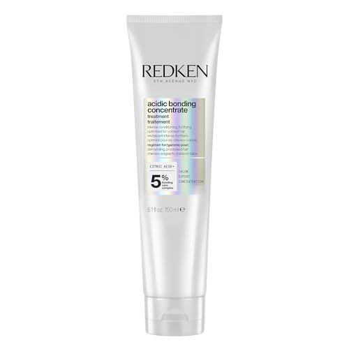 Redken Bonding Leave In Conditioner for Damaged Hair | Acidic Bonding Concentrate | Sulfate Free Leave In Treatment | Strengthens Weak Hair | Hair Repair | Safe for Color-Treated Hair & All Hair Types