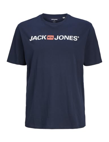 (-39%) JACK & JONES Herren Jjecorp Logo Tee Crew Neck Noos Ps T-Shirt, Navy Blazer, 4XL Große Größen EU