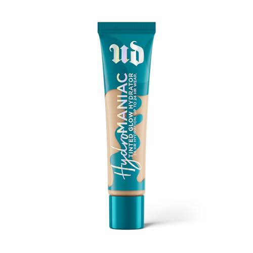 Urban Decay Hydromaniac Dewy Foundation (30 Fair Medium Neutral), Hydrating Tinted Moisturizer for Dry Skin, Buildable Medium Coverage, Non-comedogenic, Vegan, Cruelty-free - 1.1 fl oz