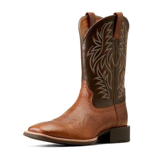 ARIAT Mens Sport Wide Square Toe Western Boot Peanut Butter/Chaga Brown 11