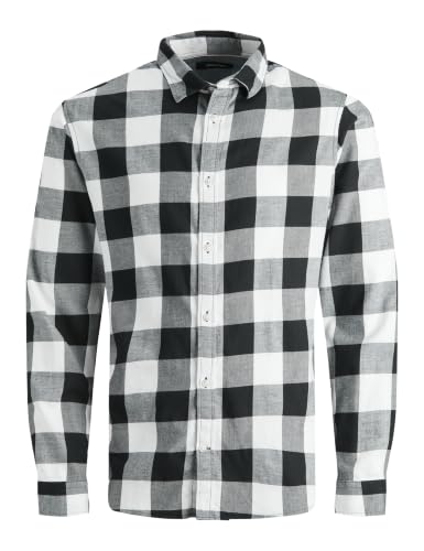 (-33%) JACK&JONES Hemd Slim Fit Business Shirt Weiches Langarm Twill Oberteil aus Baumwolle JJEGINGHAM