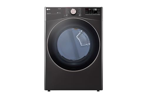 LG DLEX4000B 7.4 Cu Ft Smart Wi-Fi Front Load Electric Dryer TurboSteam Black Steel