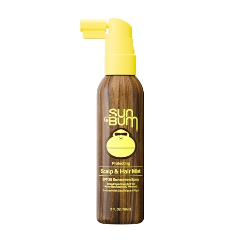 Sun Bum Original SPF 30 Sunscreen Scalp and Hair Mist - Hawaii Act 104 Compliant (Octinoxate & Oxybenzone) - Vegan - Broad Spectrum UVA/UVB Sunscreen Spray with Vitamin E - 2 oz