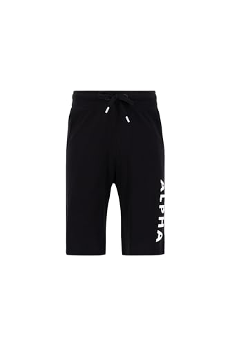 (-13%) Alpha Industries Herren Alpha Jersey Short Bermuda, Black, L