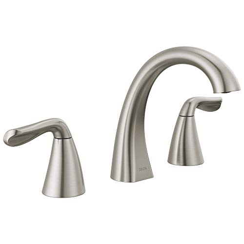 Arvo Brushed Nickel Faucet 3 Hole 8 Inch Widespread Bathroom Sink