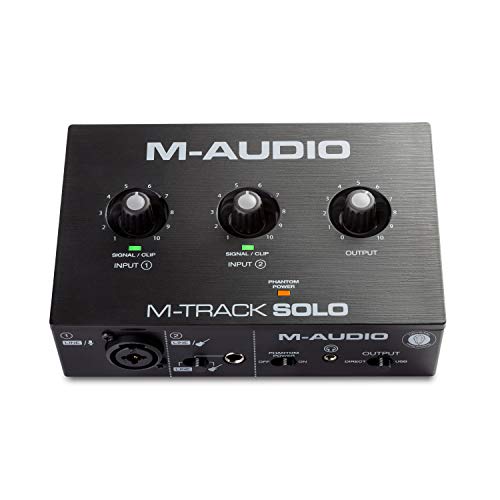 M-AUDIO M-Track Solo USB Audio Interface XLR Line DI Inputs