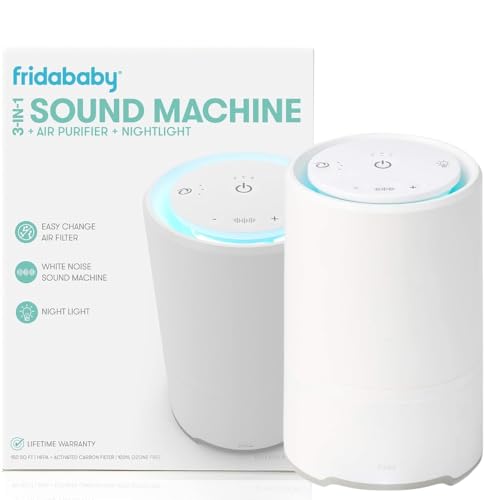 Frida Baby 3-in-1 Baby Air Purifier for Allergy Relief, Sound Machine for Sleeping + Nightlight, HEPA Filter Purifier fo