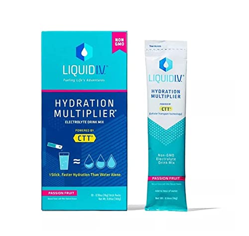 Liquid I.V.® Hydration Multiplier - Passion Fruit | Electrolyte Powder Drink Mix | 1 Pack (10 Servings)