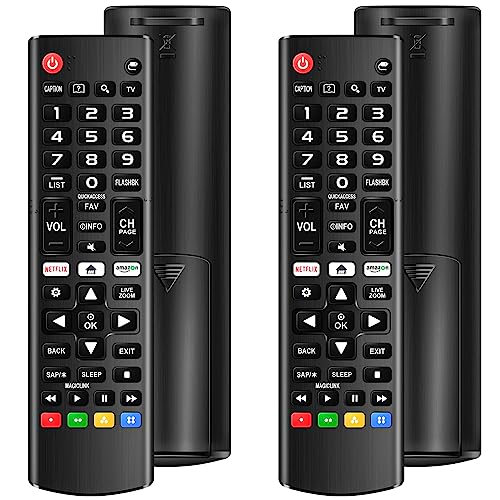 (Pack of 2) Universal Remote for LG Smart TV, Compatible with All LG TV Remote Control LCD LED OLED UHD HDTV 3D 4K Smart TV Models, Replacement Remote with Netflix Amazon Shortcuts Key