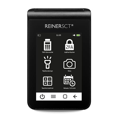(-38%) REINER SCT tanJack deluxe I Premium TAN-Generator & Authenticator I TOTP-Generator für Zwei-Faktor-Authentifizierung & TAN Gerät für Online-Banking mit chipTAN QR & Sm@rt-TAN photo