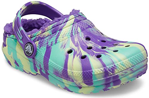 Crocs Kids' Classic Marbled Tie Dye Lined Clogs kids' shoe