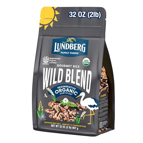 Lundberg Regenerative Organic Certified Wild Blend Rice – Brown, Red & Black Varieties, 32 Oz