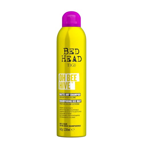 Bed Head by TIGI Oh Bee Hive Dry Shampoo, Oil Absorbing, Volumising Hair Spray with Matte Finish, Refreshed Style for Fine, Flat & Greasy Hair, 238ml