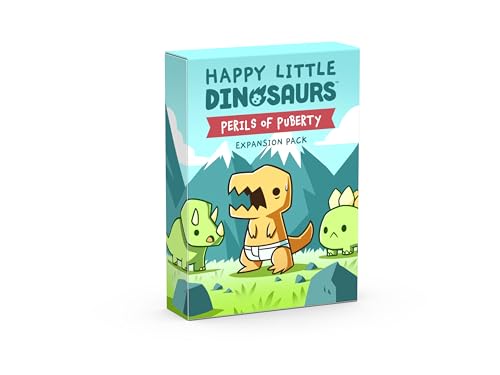 Unstable Games: Happy Little Dinosaurs Perils of Puberty Expansion Card Game - Great for Family Game Night
