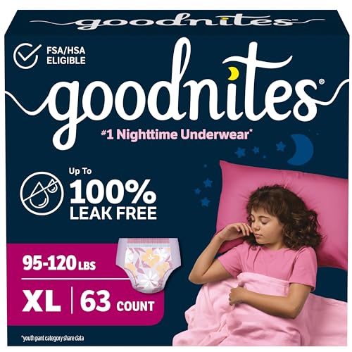 Goodnites Girls Nighttime Bedwetting Underwear Size Extra Large 95