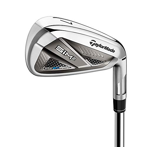 TaylorMade Golf SIM 2 MAX IRON SET MENS RIGHT HAND STEEL REGULAR 5-PW, AW