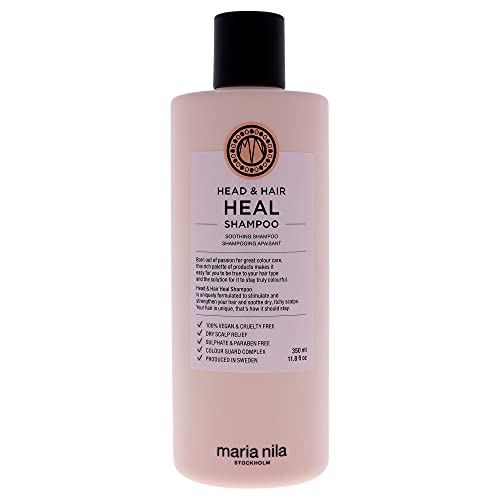 Maria Nila Head & Hair Heal, Shampoo 11.8 Fl Oz, Soothing Aloe Vera for dry & itchy scalps, 100% Vegan & Sulfate/Paraben free