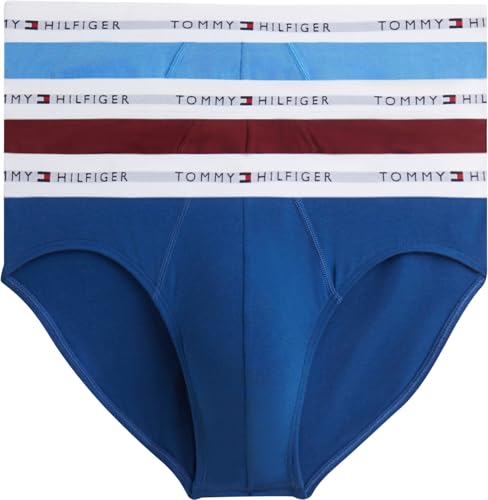 🔥 SELTEN SO GÜNSTIG (-42%) Tommy Hilfiger Men 3P Brief UM0UM03875 Brief, Yellow (Opulent Blue/Burgundy/Blue Spell), M
